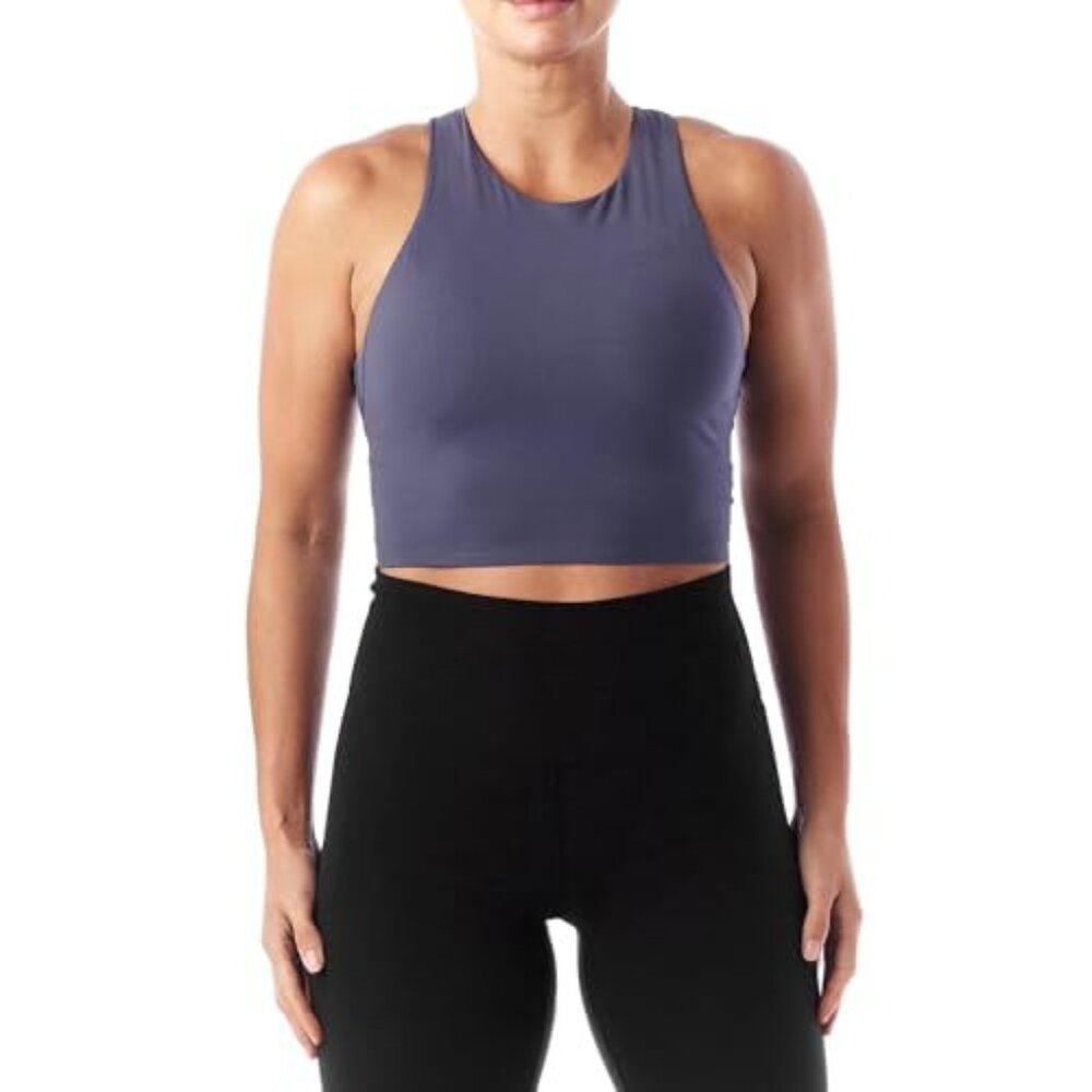 Avia Women's Low Support Trainer Crop Sports Bra - Gray, Medium, AC - NWT